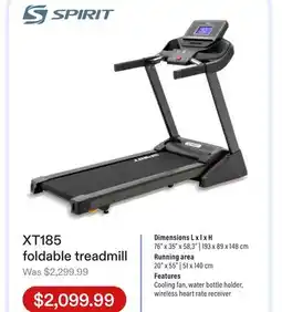 Club Piscine XT185 foldable treadmill offer