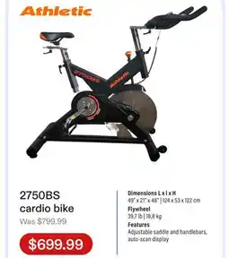 Club Piscine 2750BS cardio bike offer