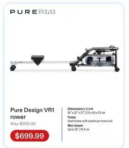 Club Piscine Pure Design VR1 rower offer