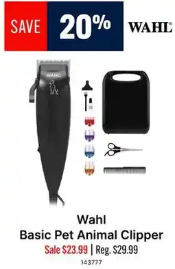Ren’s Pets Depot Wahl Basic Pet Animal Clipper offer