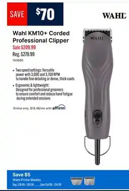 Ren’s Pets Depot Wahl KM10+ Corded Professional Clipper offer