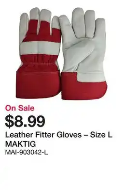 Bumper to Bumper Leather Fitter Gloves – Size L offer