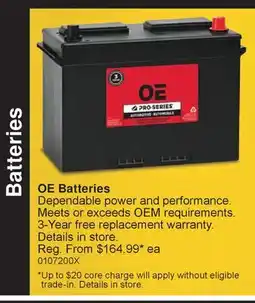 PartSource OE Batteries offer