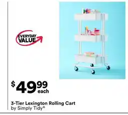 Michaels 3-Tier Lexington Rolling Cart by Simply Tidy offer