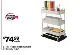 Michaels 3-Tier Hudson Rolling Cart by Simply Tidy offer