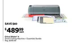 Michaels Cricut maker 4 Smart Cutting Machine + Essentials Bundle offer