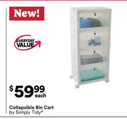 Michaels Collapsible Bin Cart by Simply Tidy offer