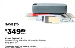 Michaels Cricut Explore 4 Smart Cutting Machine + Essentials Bundle offer
