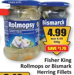 Starsky Fisher King Rollmops or Bismark Herring Fillets offer