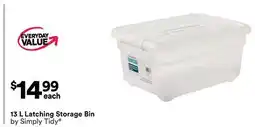 Michaels 13 L Latching Storage Bin by Simply Tidy offer
