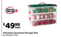 Michaels Christmas Ornament Storage Tote by Simply Tidy offer