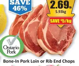 Starsky Bone-In Pork Loin or Rib End Chops offer
