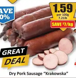Starsky Dry Pork Sausage Krakowska offer