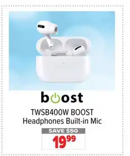 2001 Audio Video TWSB400W BOOST Headphones Built-in Mic offer