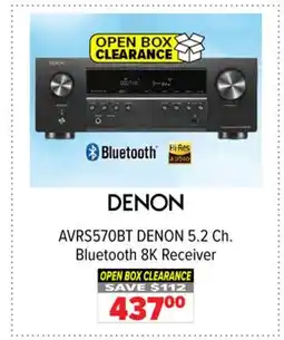 2001 Audio Video AVRS570BT DENON 5.2 Ch. Bluetooth 8K Receiver offer