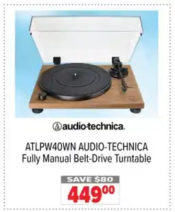 2001 Audio Video ATLPW40WN AUDIO-TECHNICA Fully Manual Belt-Drive Turntable offer