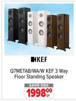 2001 Audio Video Q7METAB/WA/W KEF 3 Way Floor Standing Speaker offer