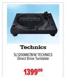 2001 Audio Video SL1200MK7B W TECHNICS Direct Drive Turntable offer