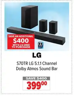 2001 Audio Video S70TR LG 5.1.1 Channel Dolby Atmos Sound Bar offer