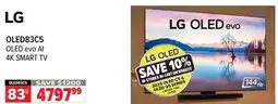 2001 Audio Video OLED83C5 83 LG OLED evo AI 4K SMART TV offer