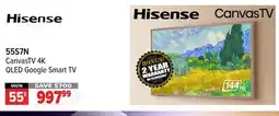 2001 Audio Video 55S7N Hisense 55 CanvasTV 4K QLED Google Smart TV offer
