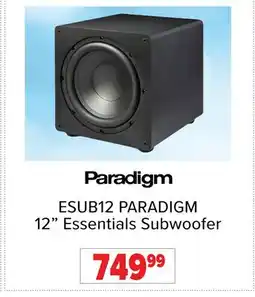 2001 Audio Video ESUB12 PARADIGM 12 Essentials Subwoofer offer