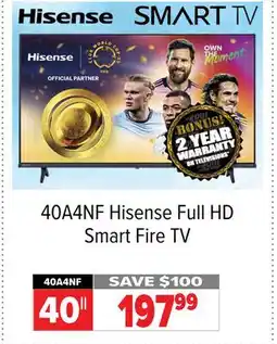 2001 Audio Video 40A4NF 40 Hisense Full HD Smart Fire TV offer