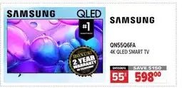 2001 Audio Video QN55Q6FA 55 SAMSUNG 4K QLED SMART TV offer