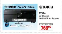 2001 Audio Video RXA2A Yamaha 7.2-Channel 4K/8K HDR 10+ Receiver offer