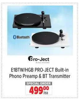 2001 Audio Video E1BTW/HGB PRO-JECT Built-in Phono Preamp & BT Transmitter offer