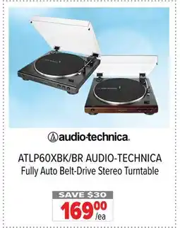 2001 Audio Video ATLP60XBK/BR AUDIO-TECHNICA Fully Auto Belt-Drive Stereo Turntable offer