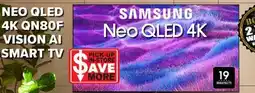 2001 Audio Video QN55QN80F- 55 SAMSUNG NEO QLED 4K TIZEN OS SMART offer