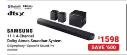 Visions Electronics Samsung 11.1.4-Channel Dolby Atmos Soundbar System offer