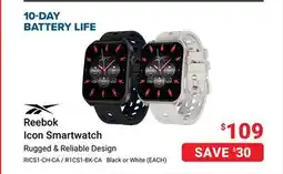 Visions Electronics Reebok Icon Smartwatch Rugged & Reliable Design offer