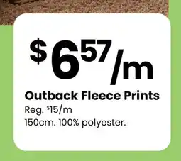Fabricland Outback Fleece Prints offer
