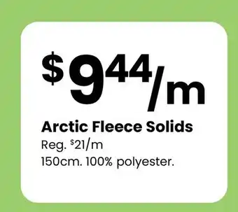 Fabricland Arctic Fleece Solids offer