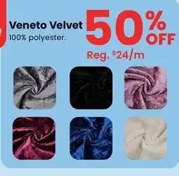 Fabricland Veneto Velvet offer