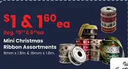 Fabricland Mini Christmas Ribbon Assortments offer