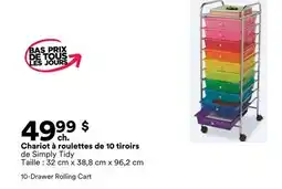 Michaels Chariot à roulettes de 10 tiroirs de Simply Tidy offer