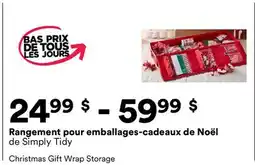 Michaels Rangement pour emballages-cadeaux de Noël de Simply Tidy offer