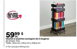 Michaels Chariot à roulettes Lexington de 4 étagères de Simply Tidy offer