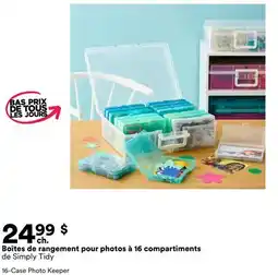 Michaels Boîtes de rangement pour photos à 16 compartiments de Simply Tidy offer