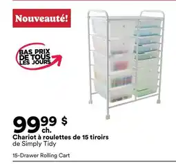 Michaels Chariot à roulettes de 15 tiroirs de Simply Tidy offer