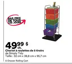 Michaels Chariot à roulettes de 5 tiroirs de Simply Tidy offer