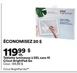 Michaels Tablette lumineuse à DEL sans fil Cricut BrightPad Go offer