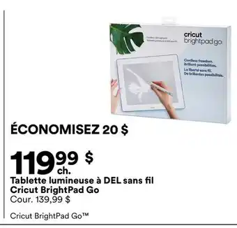 Michaels Tablette lumineuse à DEL sans fil Cricut BrightPad Go offer
