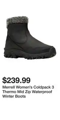 Mark's Merrell Women's Coldpack 3 Thermo Mid Zip Waterproof Winter Boots offer