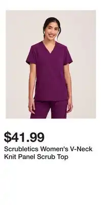 Mark's Scrubletics Women's V-Neck Knit Panel Scrub Top offer