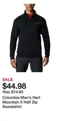 Mark's Columbia Men's Hart Mountain II Half Zip Sweatshirt offer