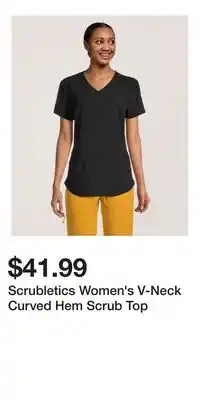 Mark's Scrubletics Women's V-Neck Curved Hem Scrub Top offer